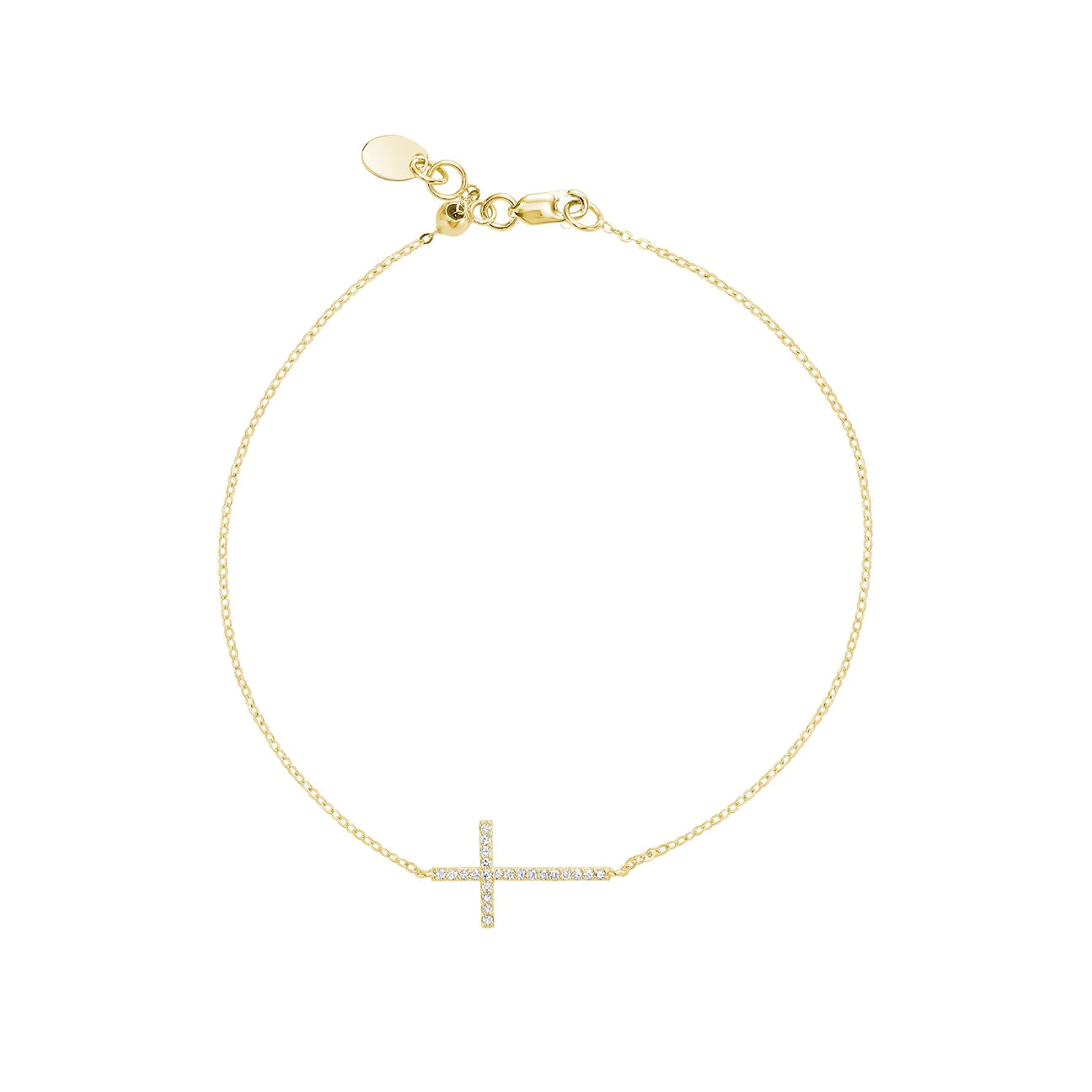 Cross bracelet with diamonds