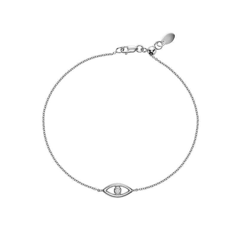 Evil eye diamond bracelet