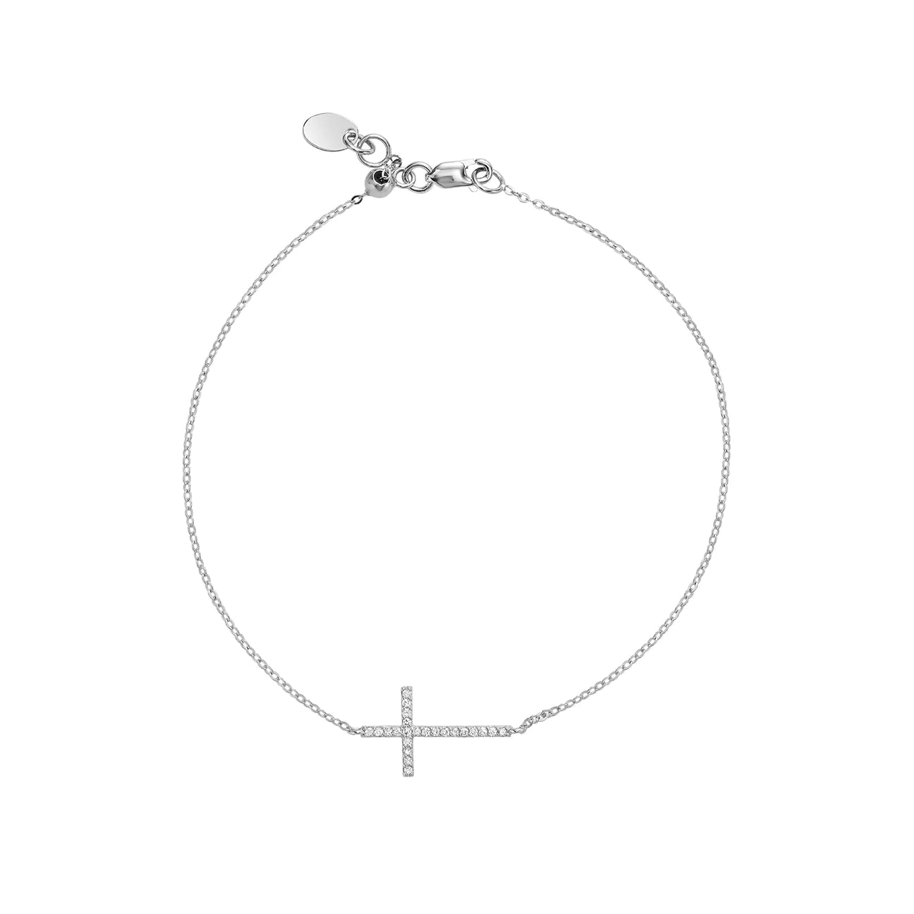 Cross bracelet with diamonds